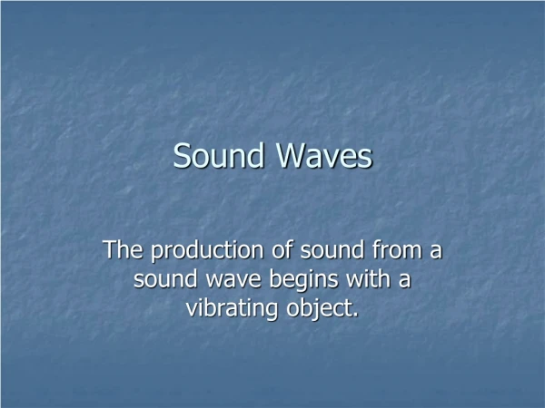 Sound Waves