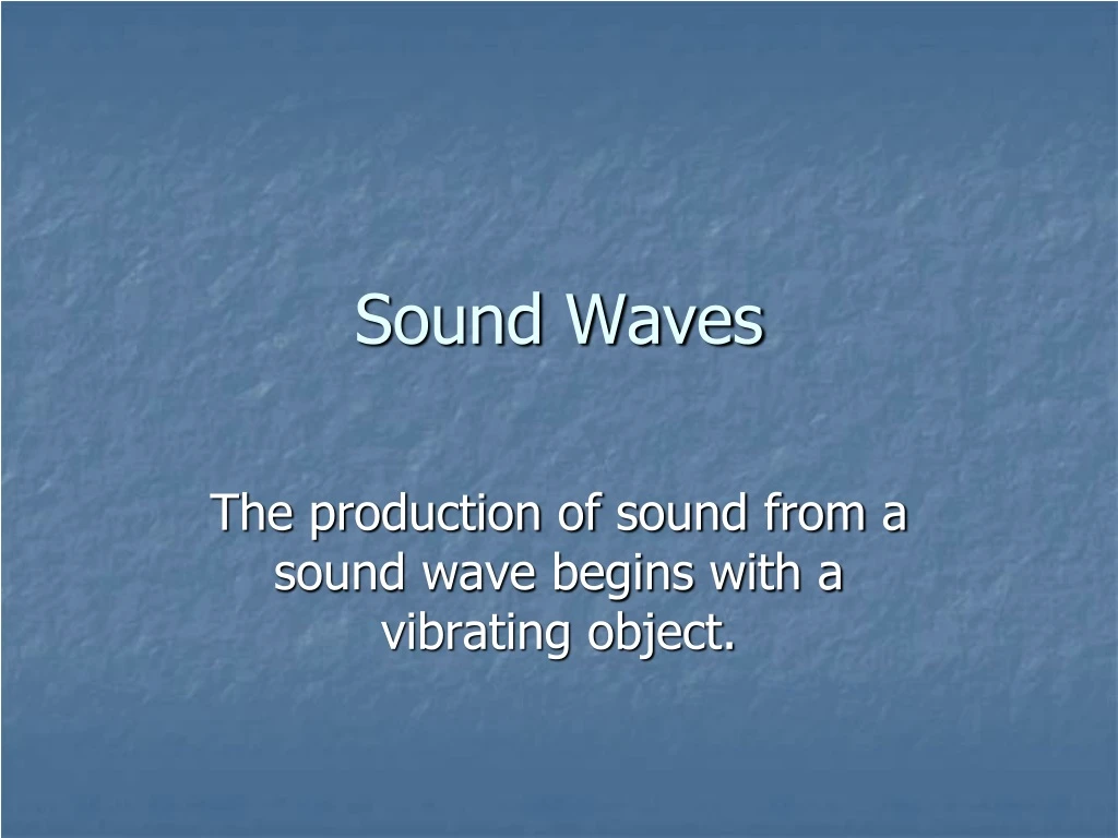 sound waves