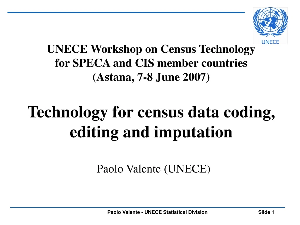 technology for census data coding editing and imputation