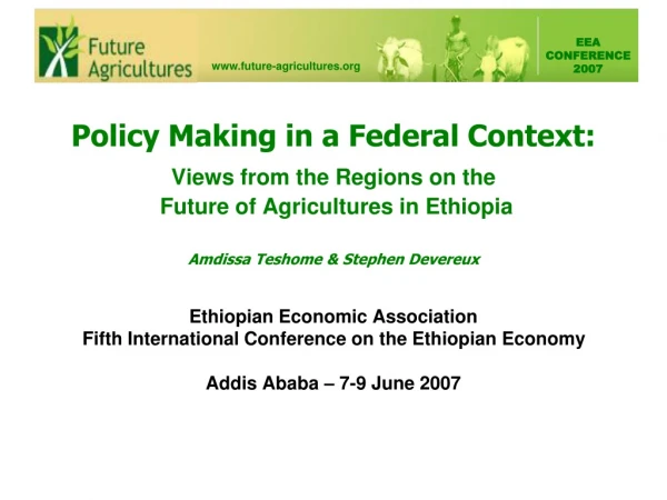 Policy Making in a Federal Context:
