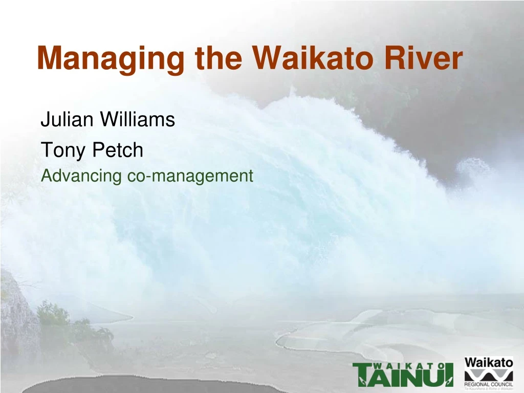 managing the waikato river