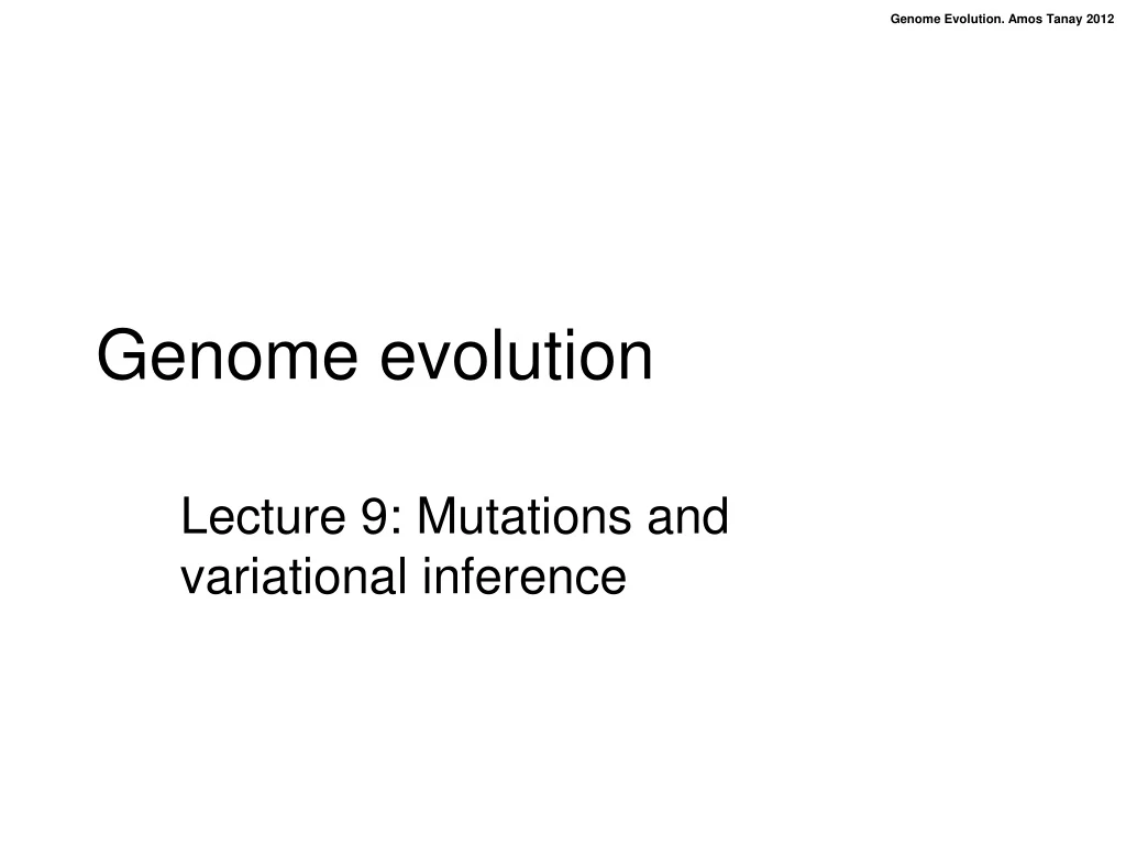 genome evolution