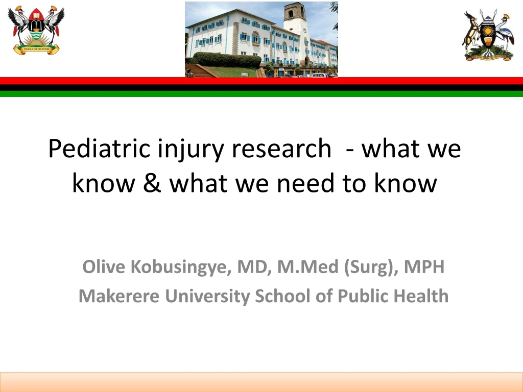 pediatric injury research what we know what we need to know