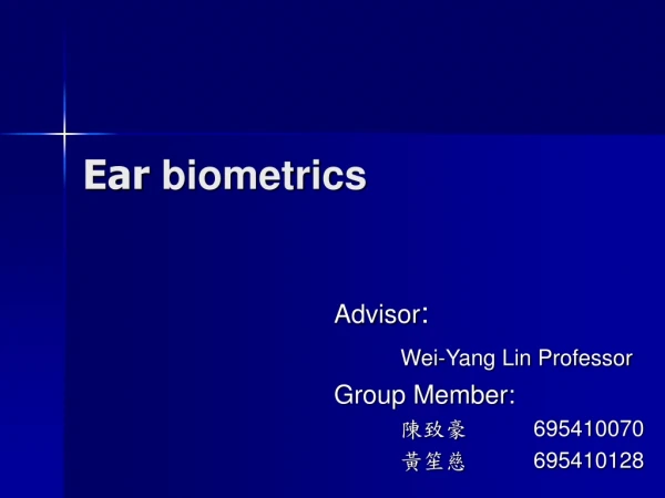 Ear  biometrics