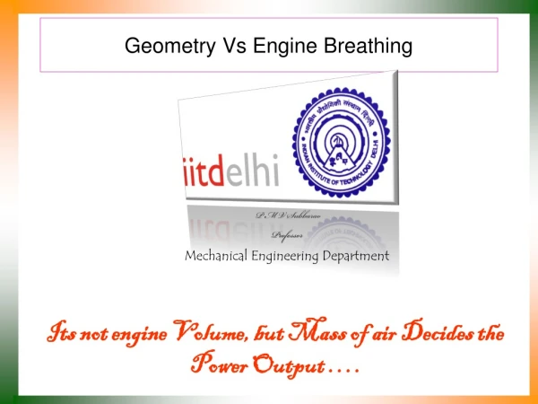 Geometry Vs Engine Breathing