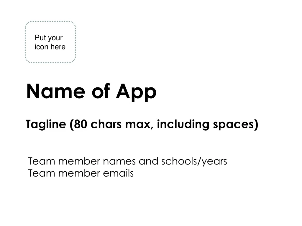 name of app tagline 80 chars max including spaces