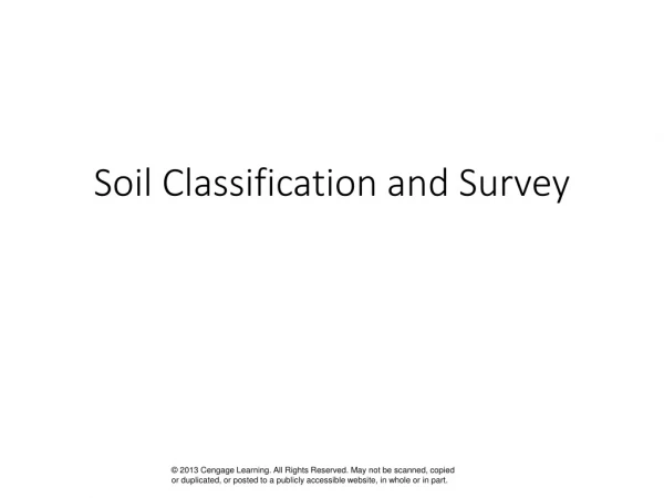 Soil Classification and Survey