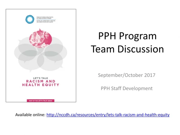 PPH Program  Team Discussion