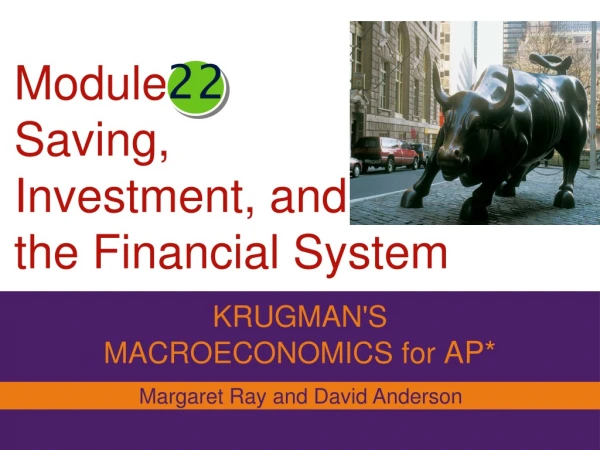 Module Saving, Investment, and the Financial System