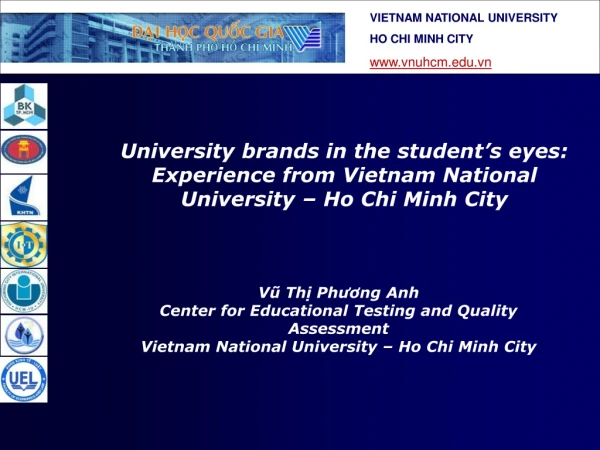Vũ Thị Phương Anh Center for Educational Testing and Quality Assessment