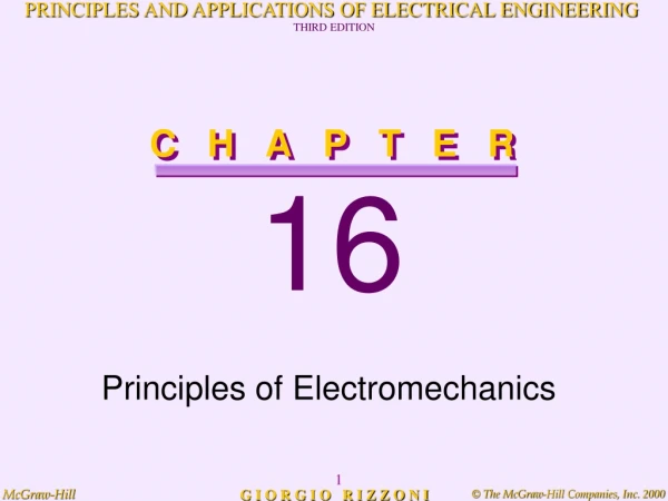 Principles of Electromechanics