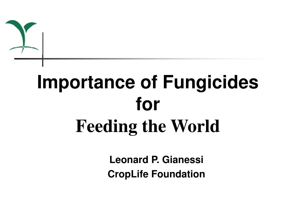 importance of fungicides for feeding the world