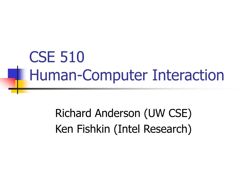 cse 510 human computer interaction