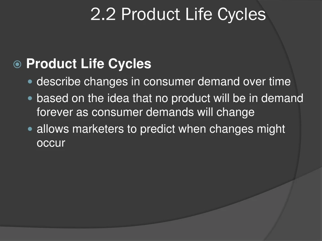 2 2 product life cycles