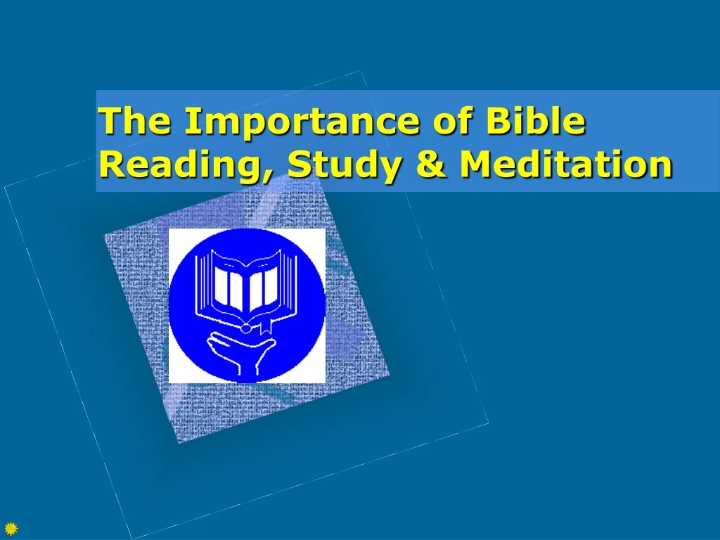 the importance of bible reading study meditation