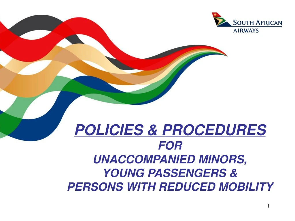 policies procedures for unaccompanied minors young passengers persons with reduced mobility