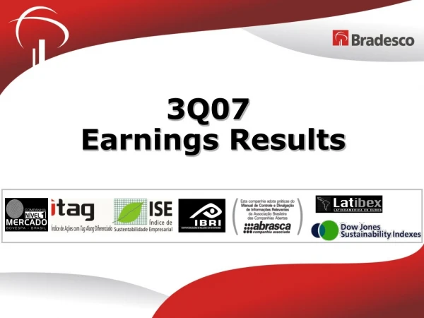 3Q07  Earnings Results