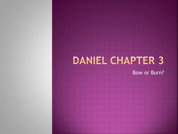 Daniel Chapter 3