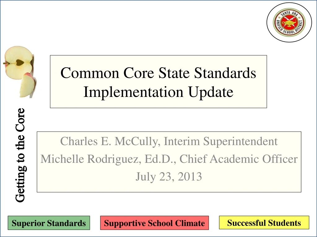 common core state standards implementation update