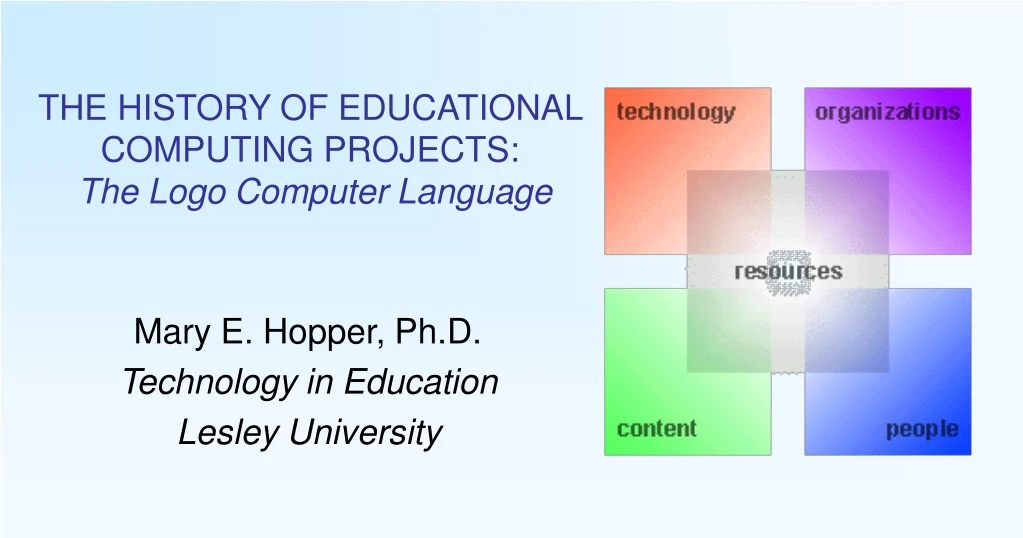 the history of educational computing projects the logo computer language