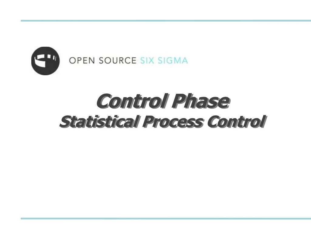 control phase statistical process control