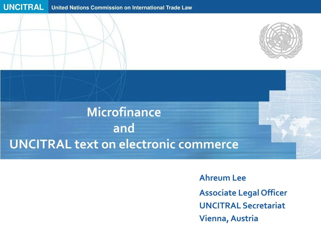 microfinance and uncitral text on electronic commerce