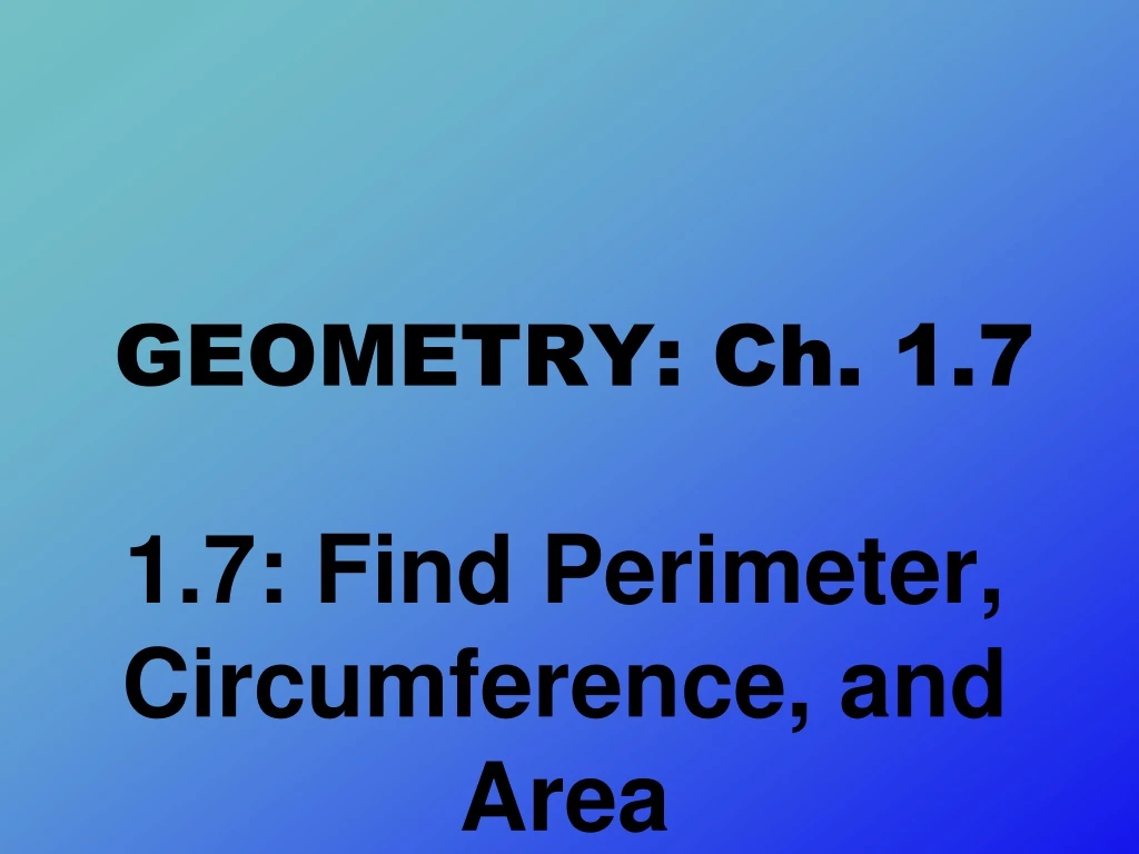 geometry ch 1 7