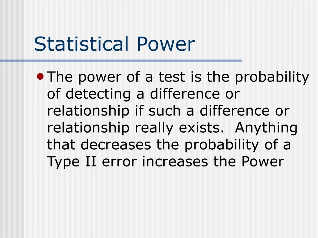 statistical power