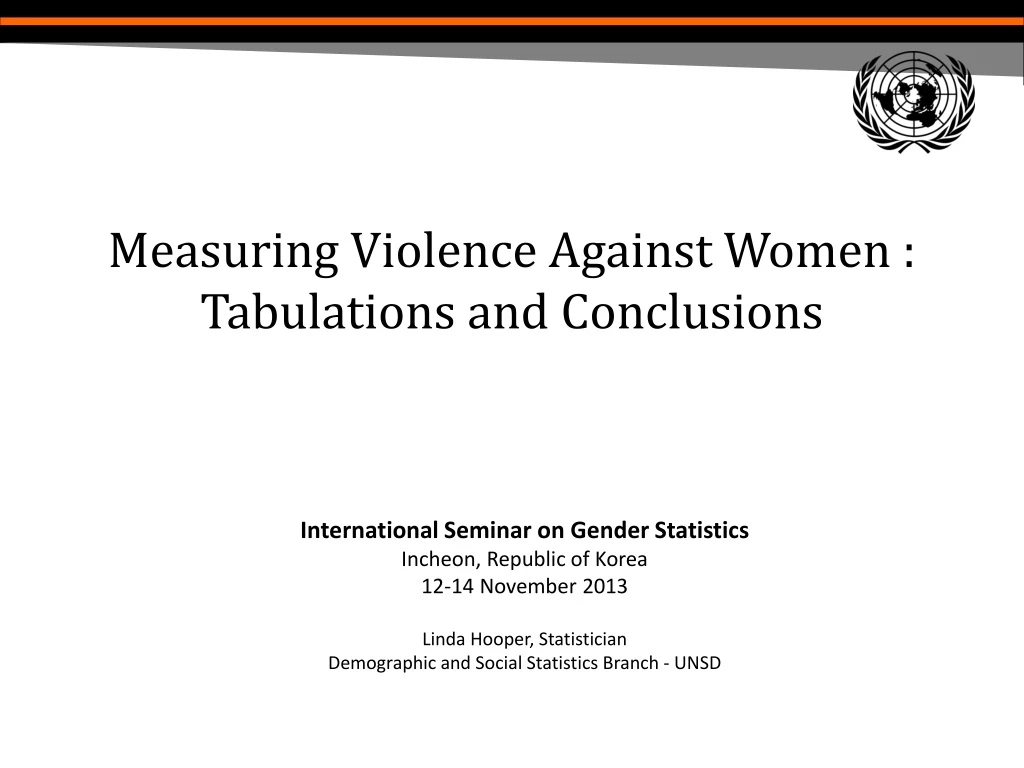 measuring violence against women tabulations and conclusions