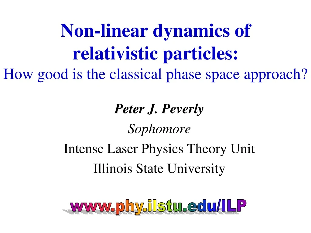 non linear dynamics of relativistic particles how good is the classical phase space approach