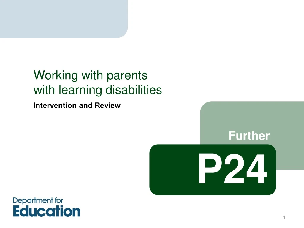 working with parents with learning disabilities