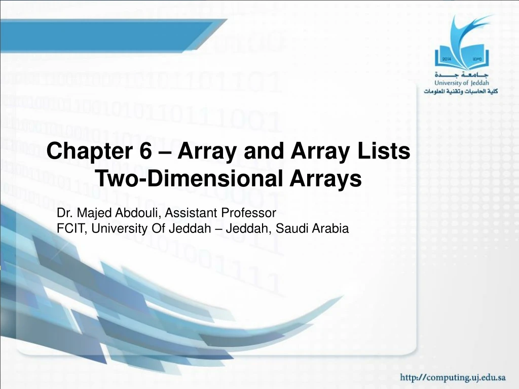 chapter 6 array and array lists two dimensional