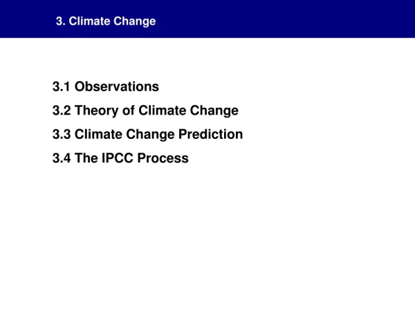 3. Climate Change