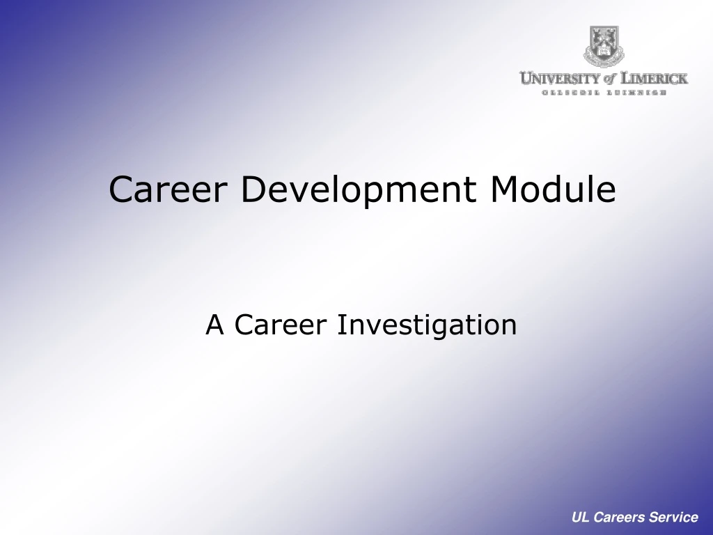 career development module