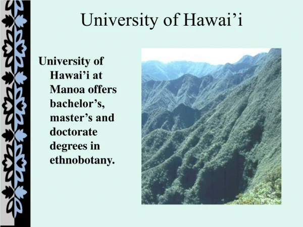 University of Hawai’i