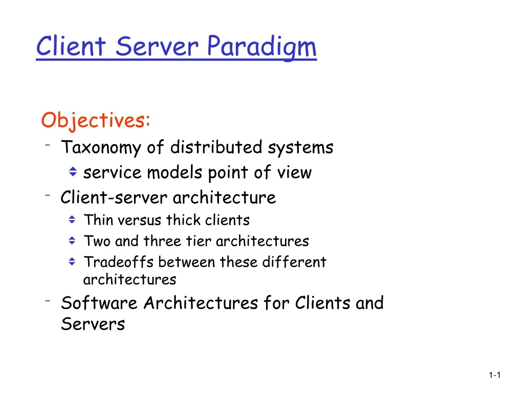 client server paradigm