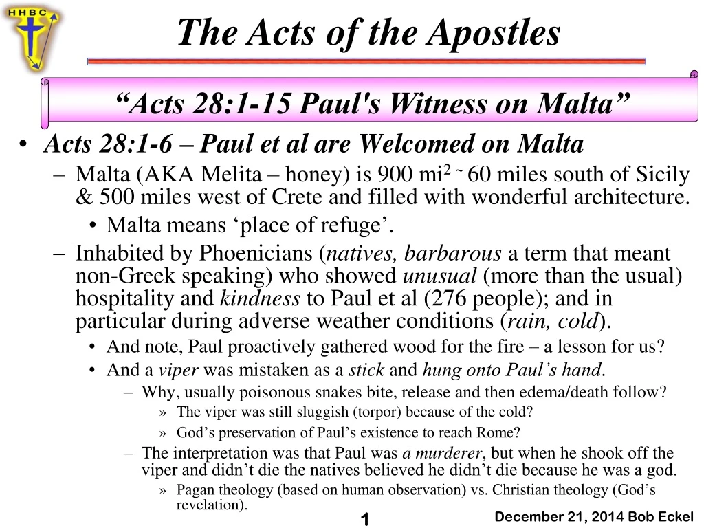 acts 28 1 6 paul et al are welcomed on malta