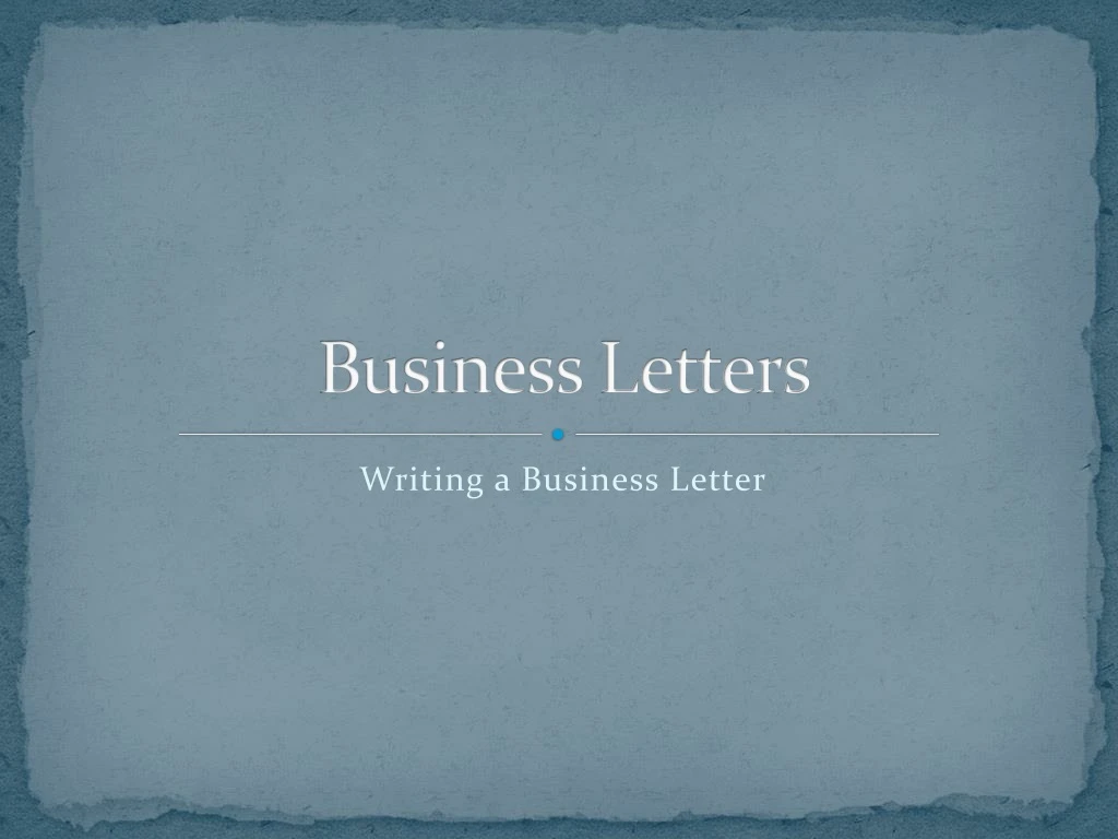 business letters