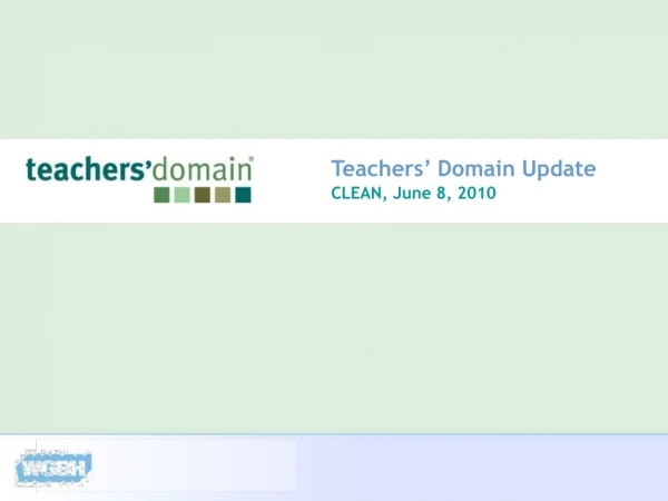 Teachers’ Domain Update