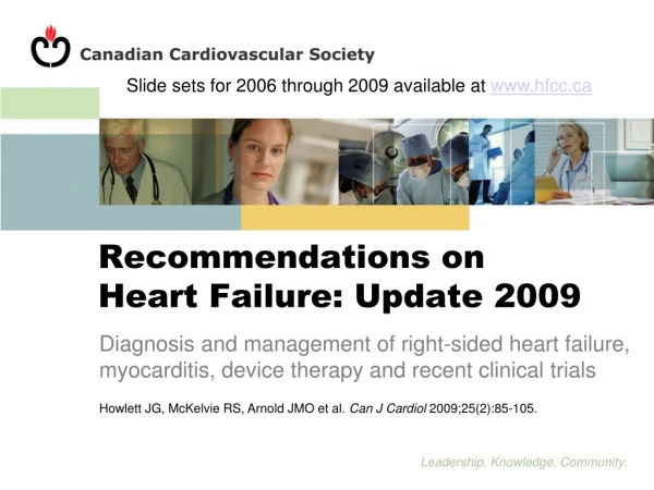 Recommendations on  Heart Failure: Update 2009