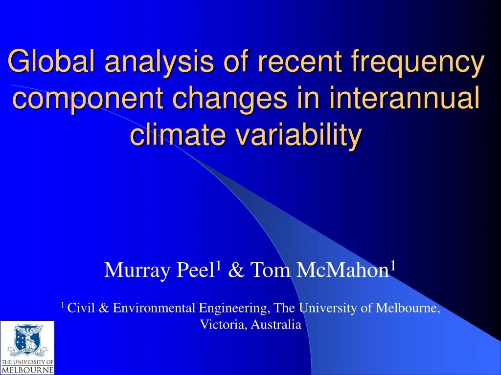 global analysis of recent frequency component changes in interannual climate variability