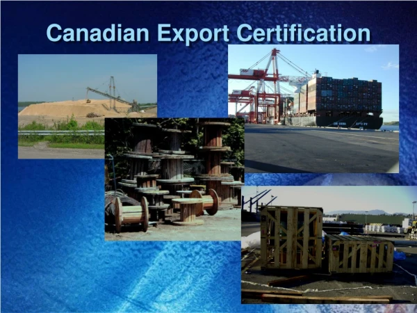 Canadian Export Certification