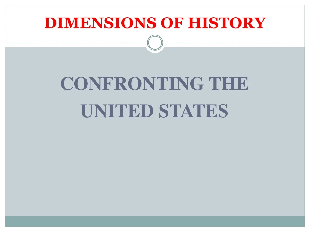 dimensions of history
