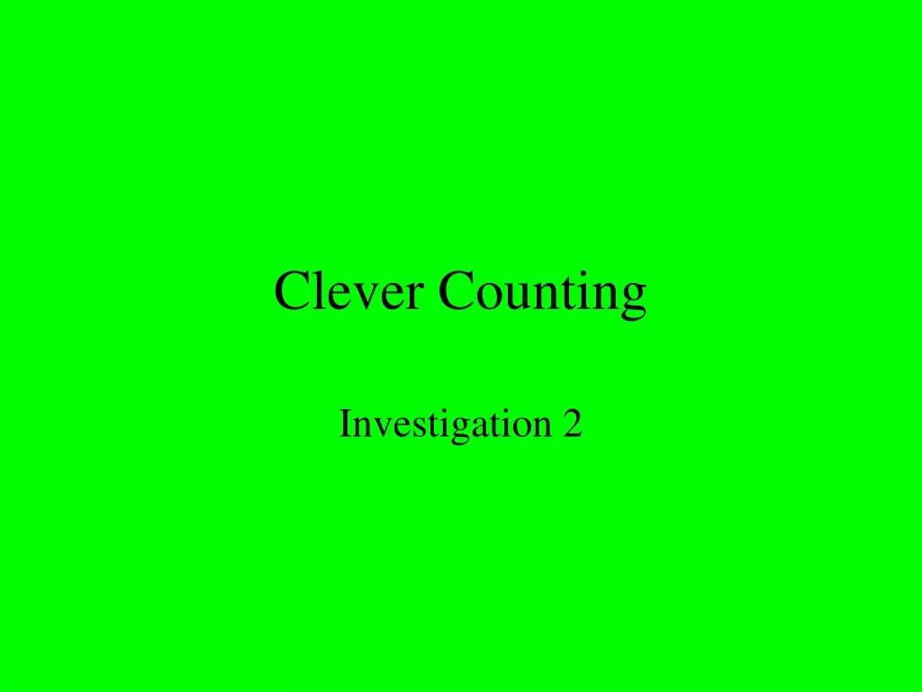 clever counting