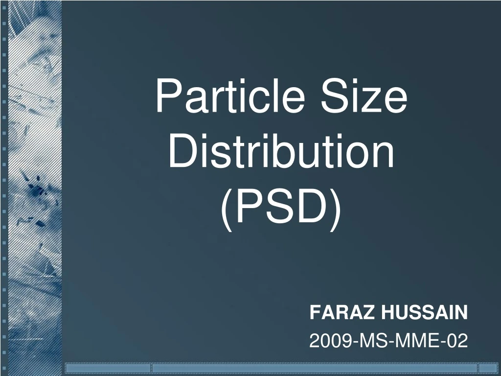 particle size distribution psd