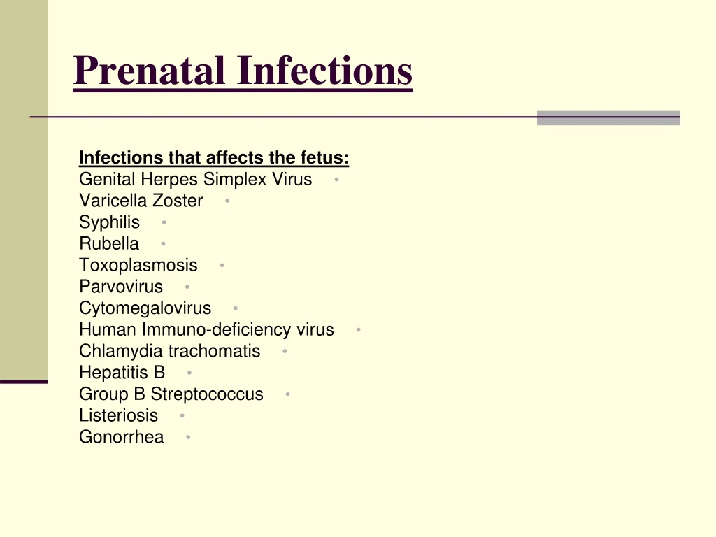 prenatal infections