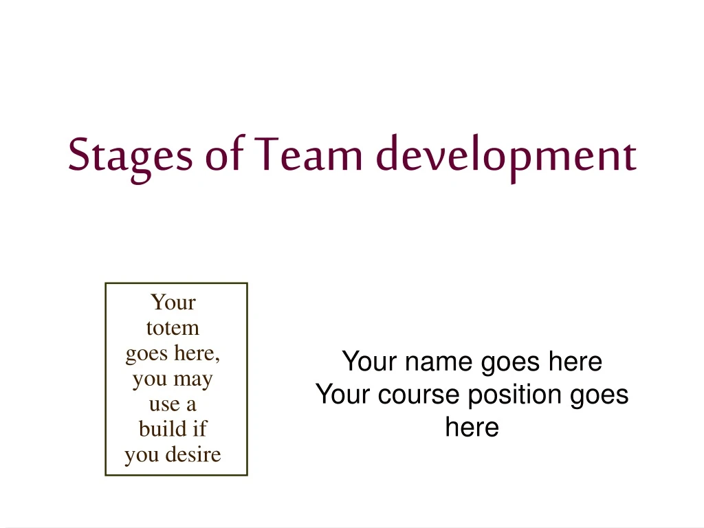 stages of team development