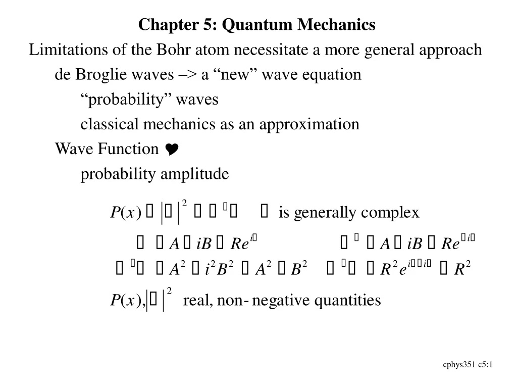chapter 5 quantum mechanics limitations