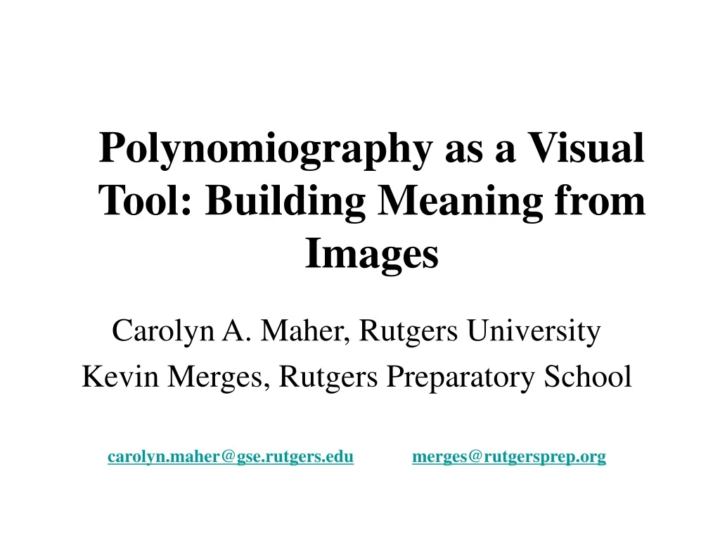 polynomiography as a visual tool building meaning from images