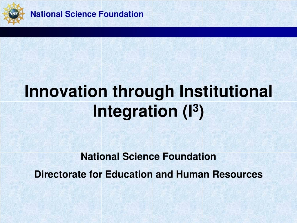 national science foundation